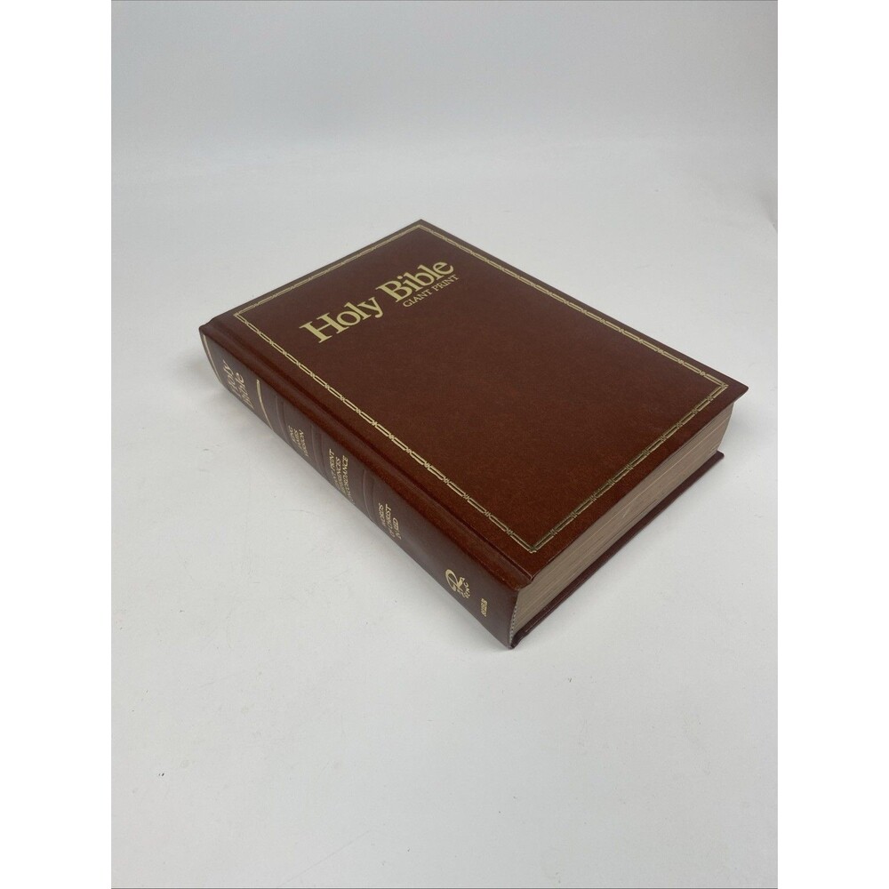 1976 Holy Bible Giant Print Reference Concordance KJV Regency 882BR Red Letter